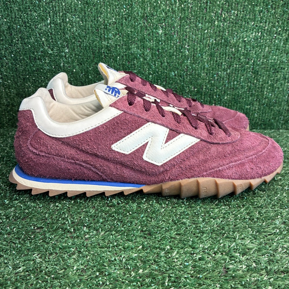 New Balance RC30 Suede Ripple Sole Low Top Sneakers Maroon Burgundy Mens Size 11